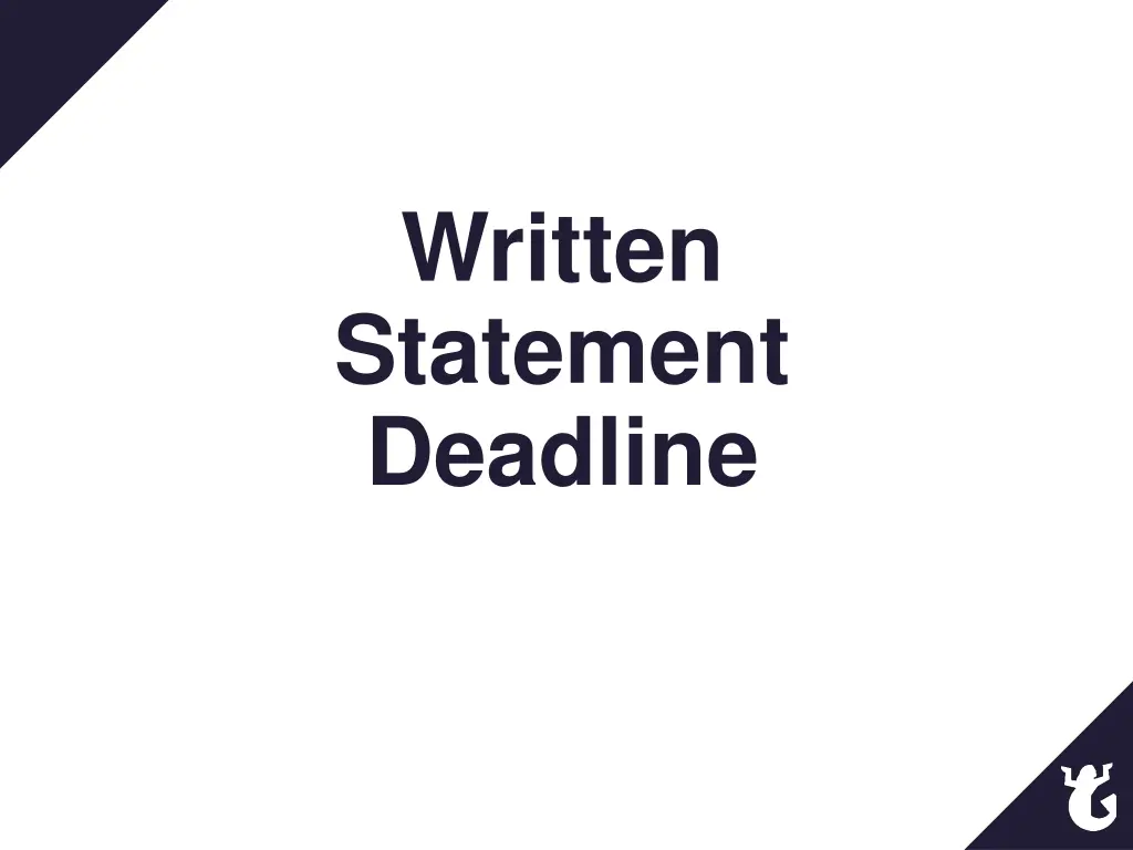 written statement deadline