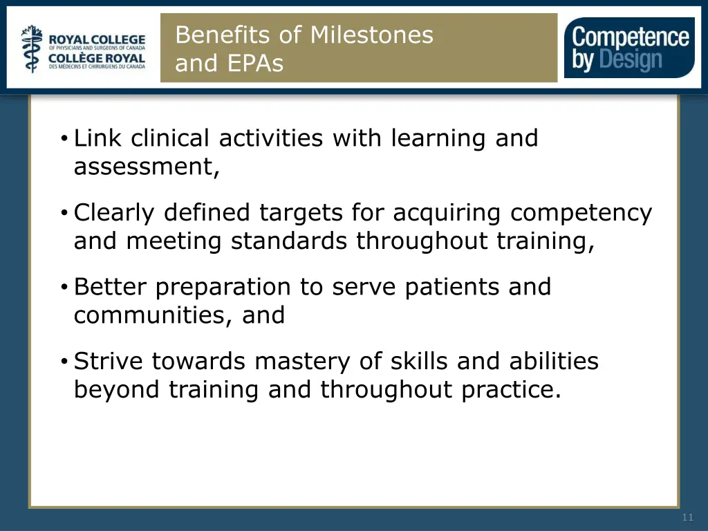 benefits of milestones and epas