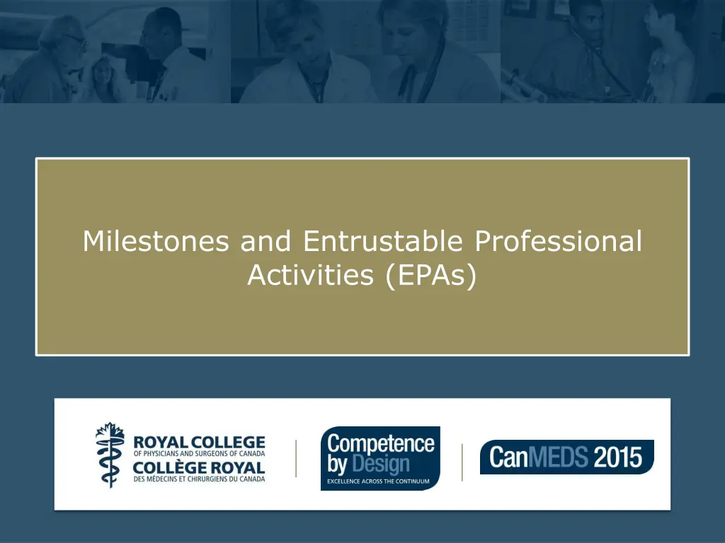 milestones and entrustable professional