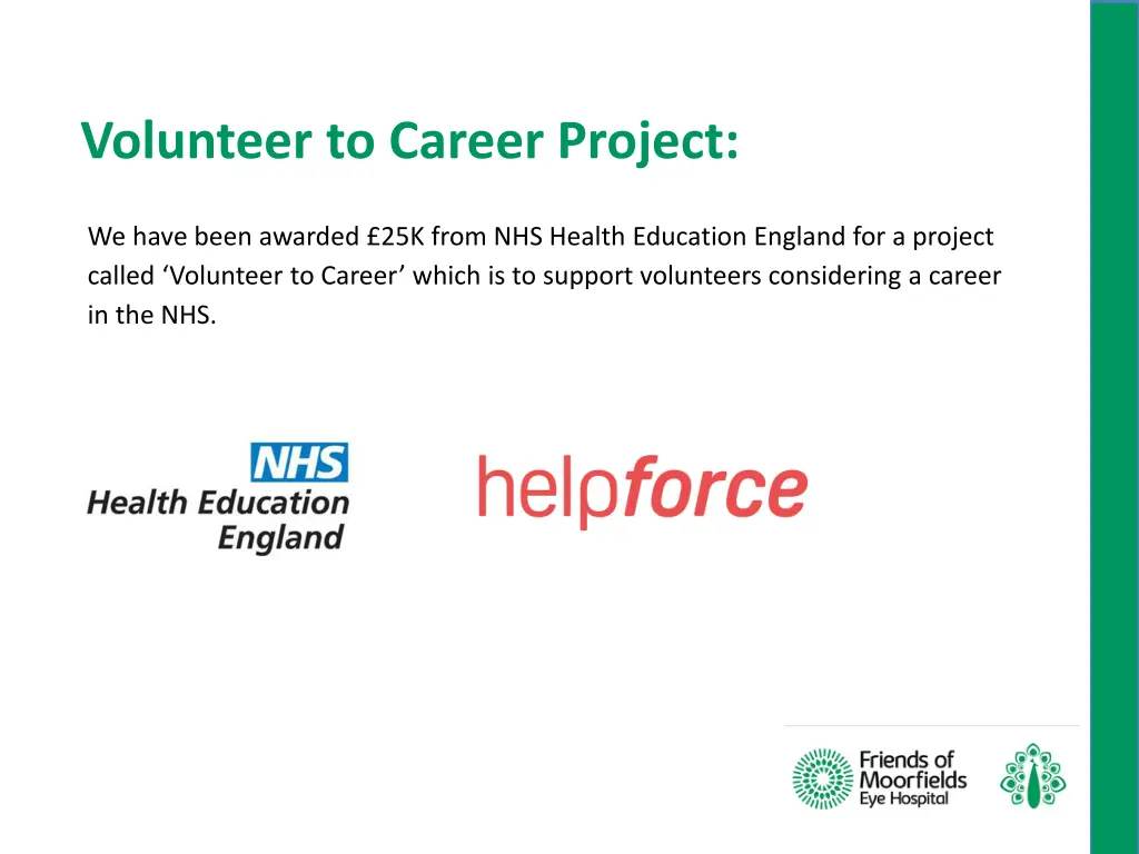 volunteer to career project