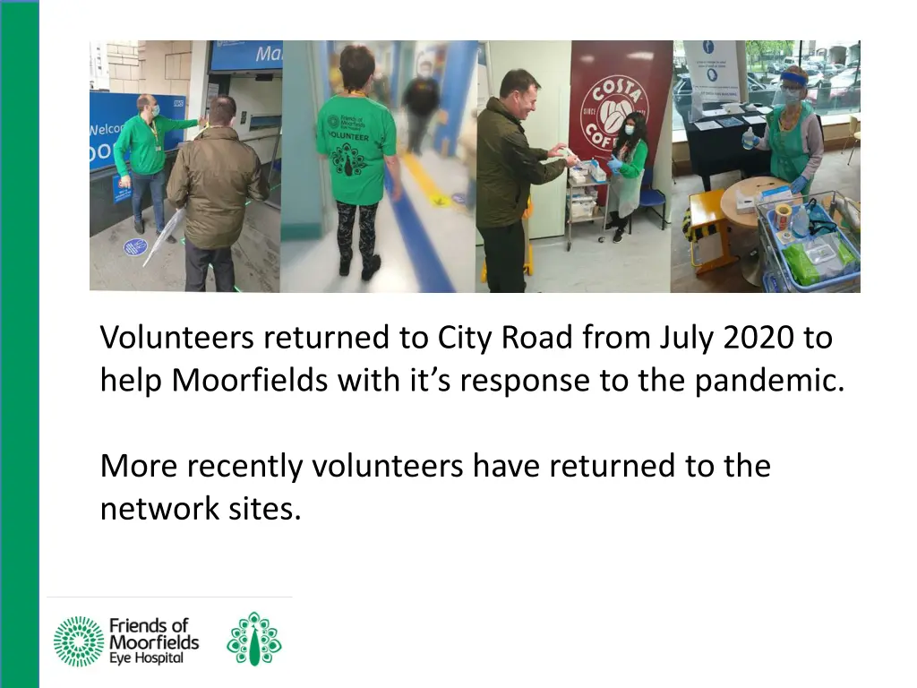 volunteers returned to city road from july 2020