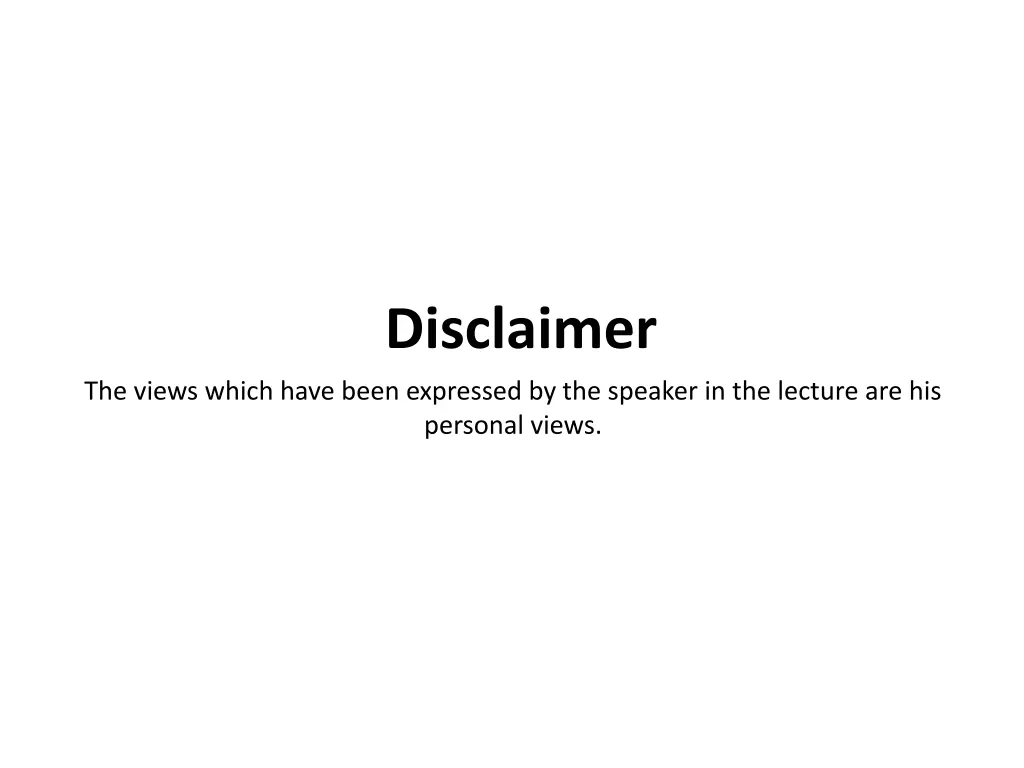 disclaimer