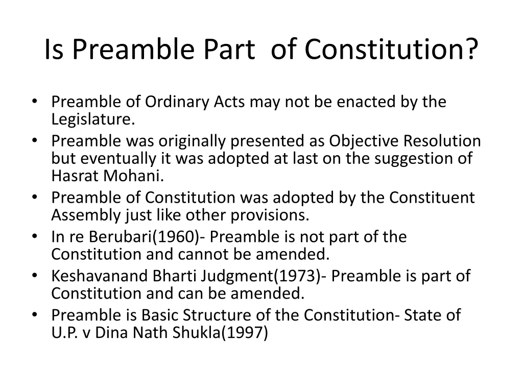 is preamble part of constitution