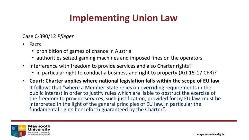 implementing union law 4
