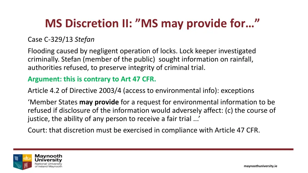 ms discretion ii ms may provide for