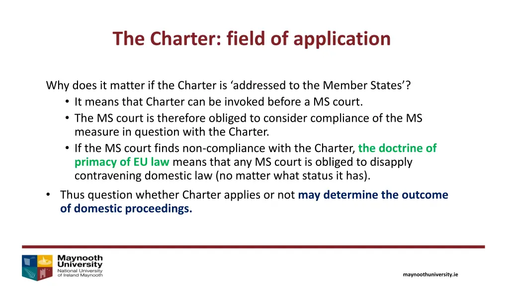 the charter field of application 1