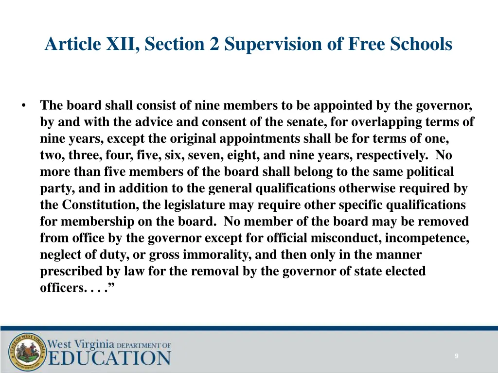 article xii section 2 supervision of free schools 1