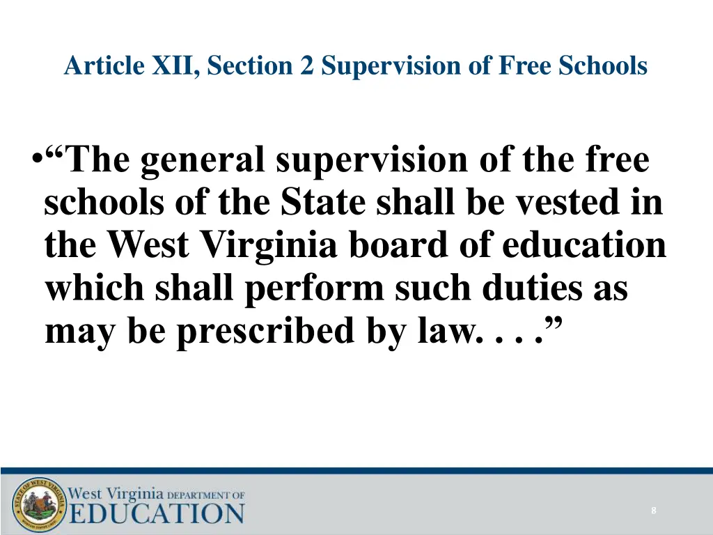 article xii section 2 supervision of free schools