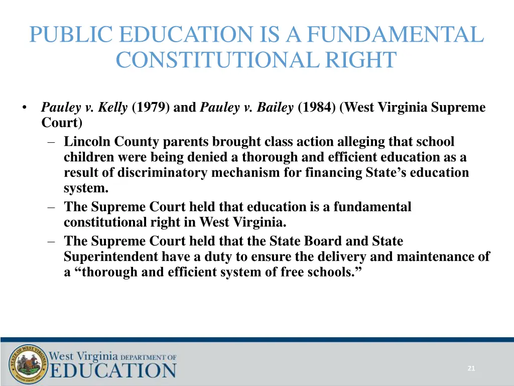 public education is a fundamental constitutional