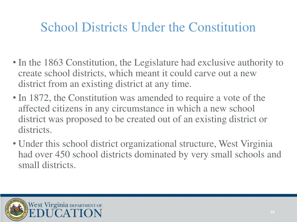 school districts under the constitution