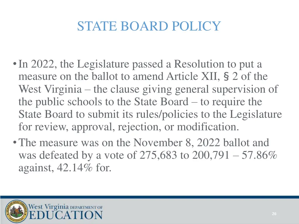 state board policy 2