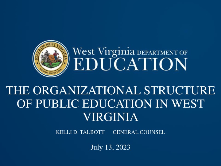 the organizational structure of public education