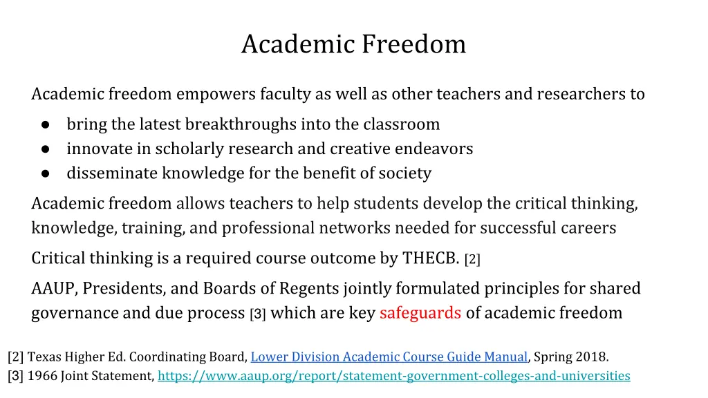 academic freedom 1