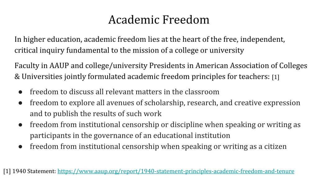 academic freedom