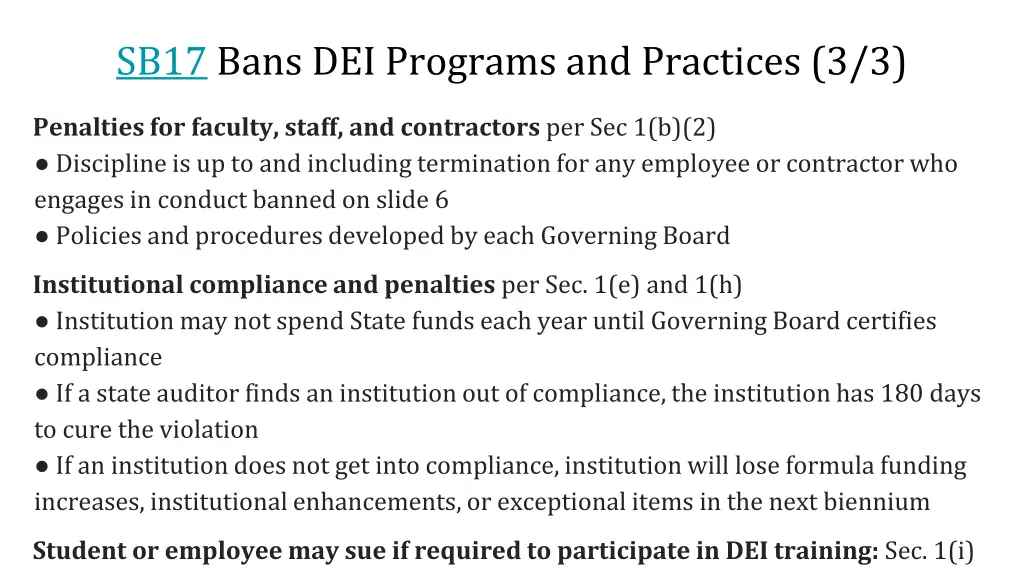 sb17 bans dei programs and practices 3 3