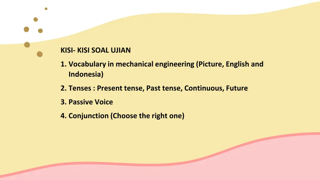 kisi kisi soal ujian