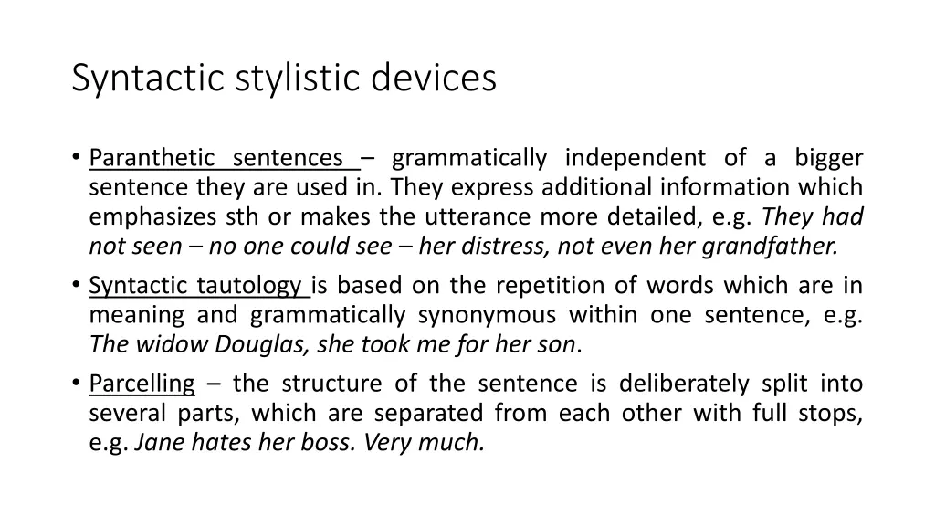 syntactic stylistic devices 3