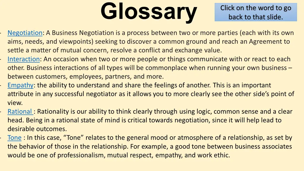 glossary