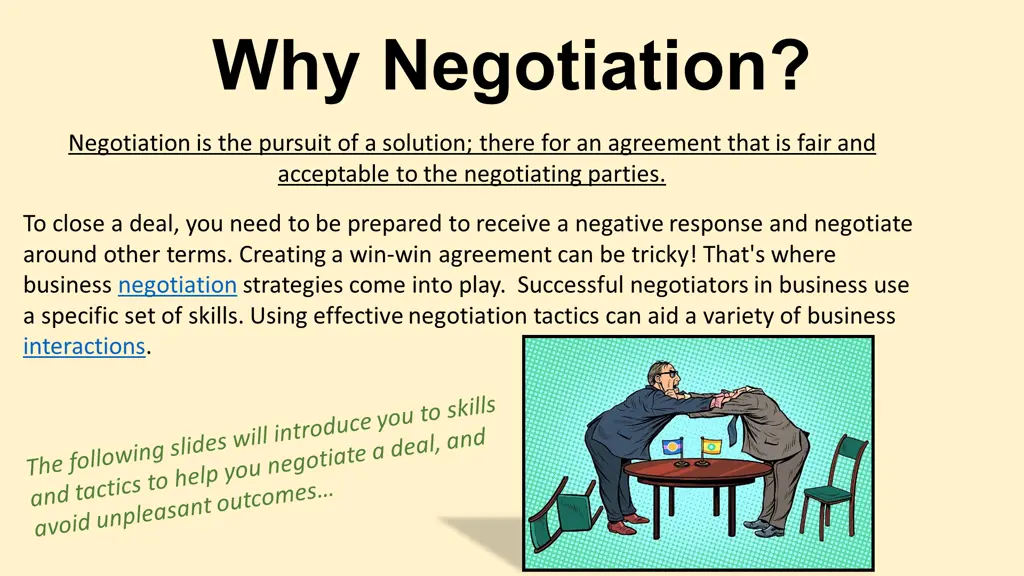 why negotiation