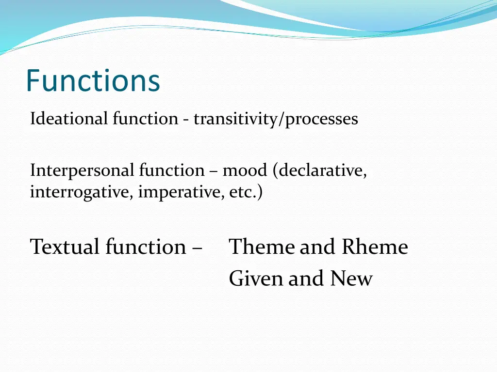 functions