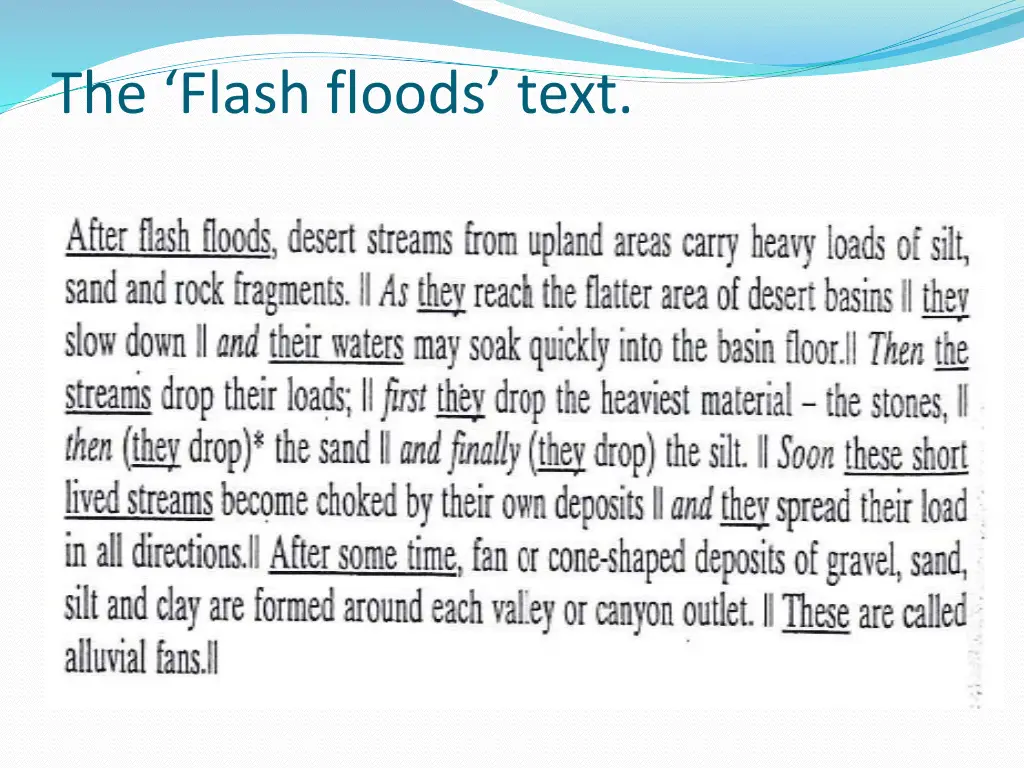 the flash floods text