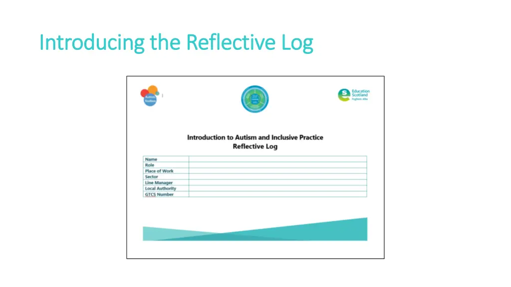 introducing the reflective log introducing