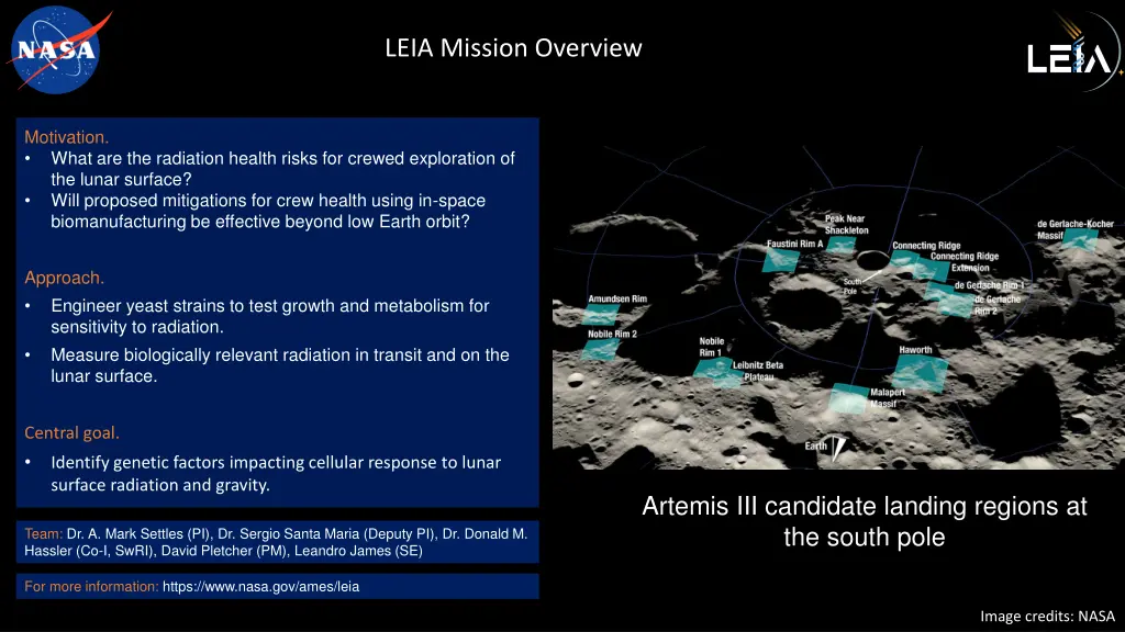 leia mission overview