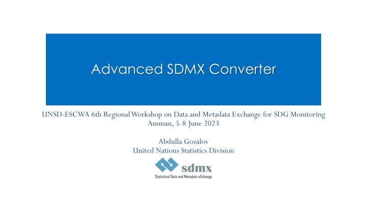 advanced sdmx converter