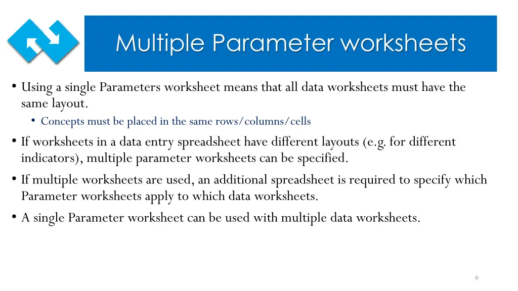 multiple parameter worksheets