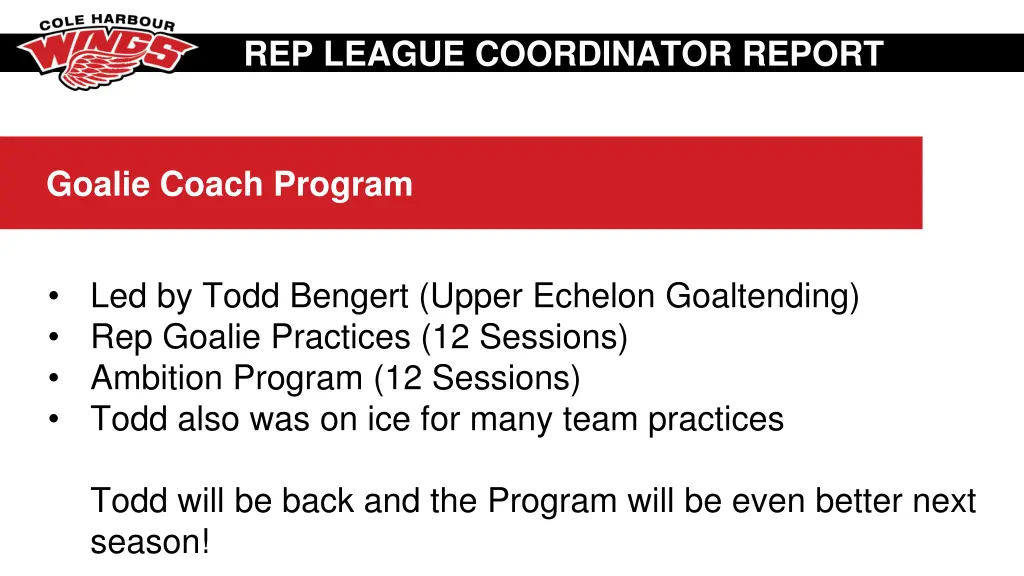 rep league coordinator report 9