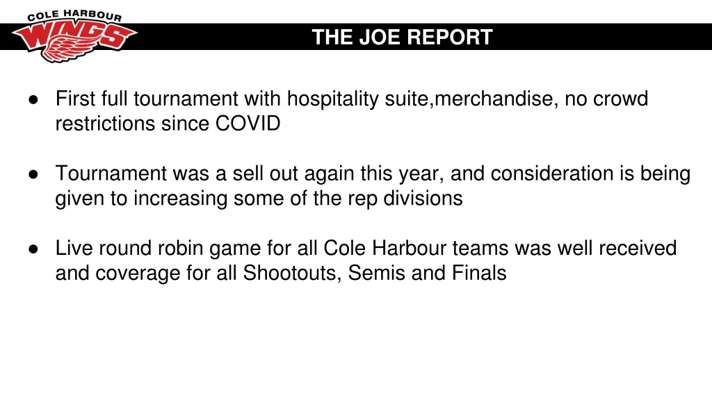 the joe report 1