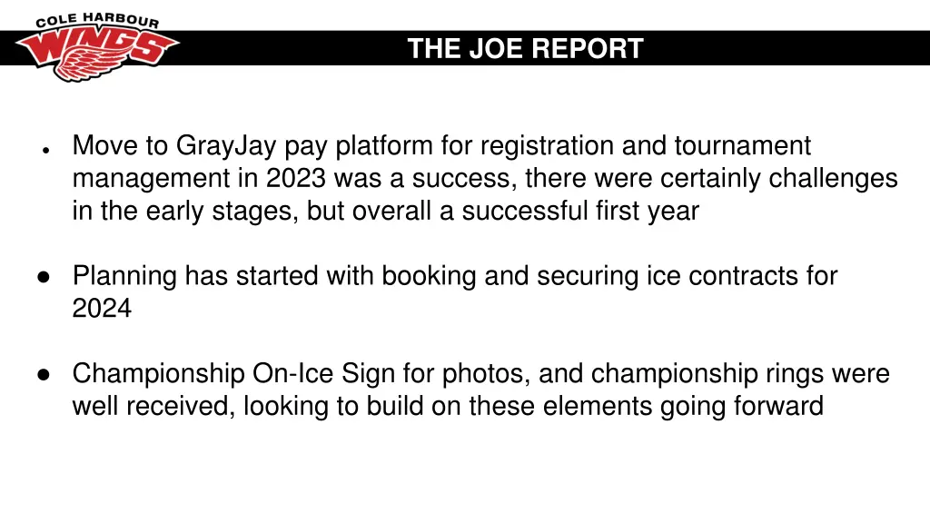 the joe report 2