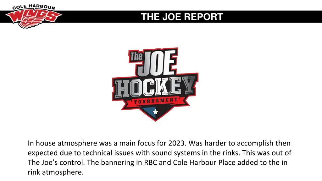 the joe report