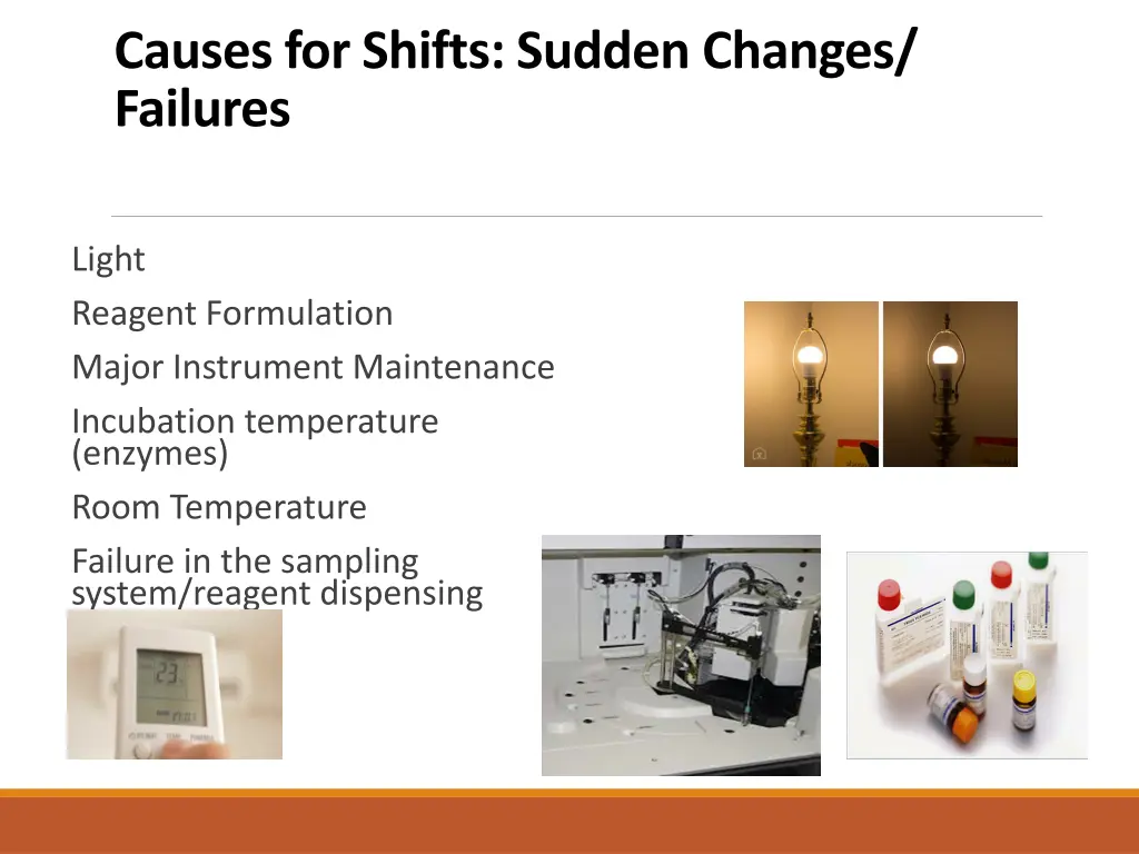 causes for shifts sudden changes failures
