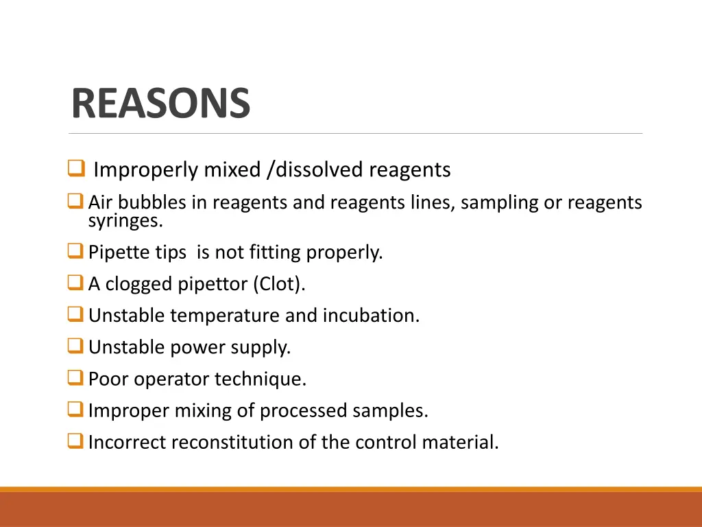 reasons
