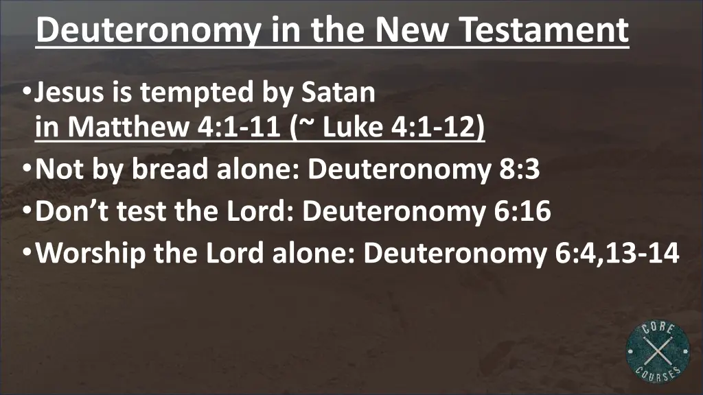 deuteronomy in the new testament 2