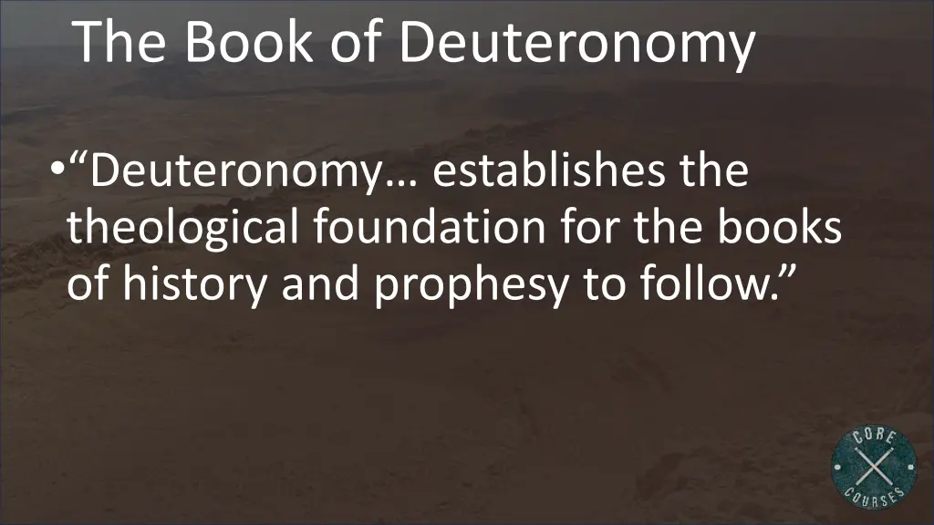 the book of deuteronomy