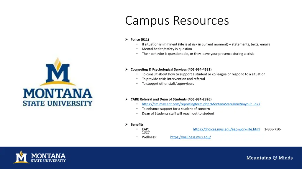 campus resources