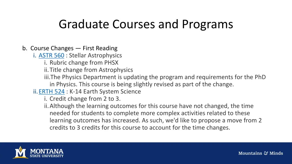 graduate courses and programs 1