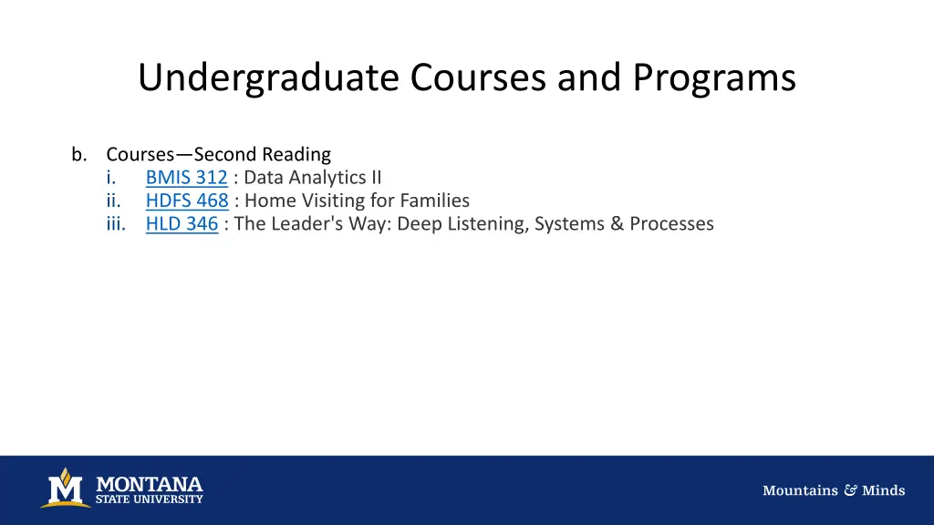 undergraduate courses and programs 1