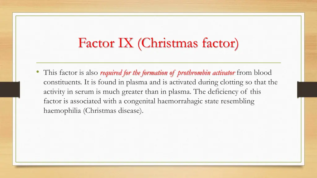 factor ix christmas factor