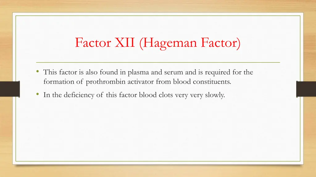 factor xii hageman factor