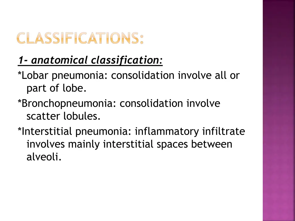 classifications