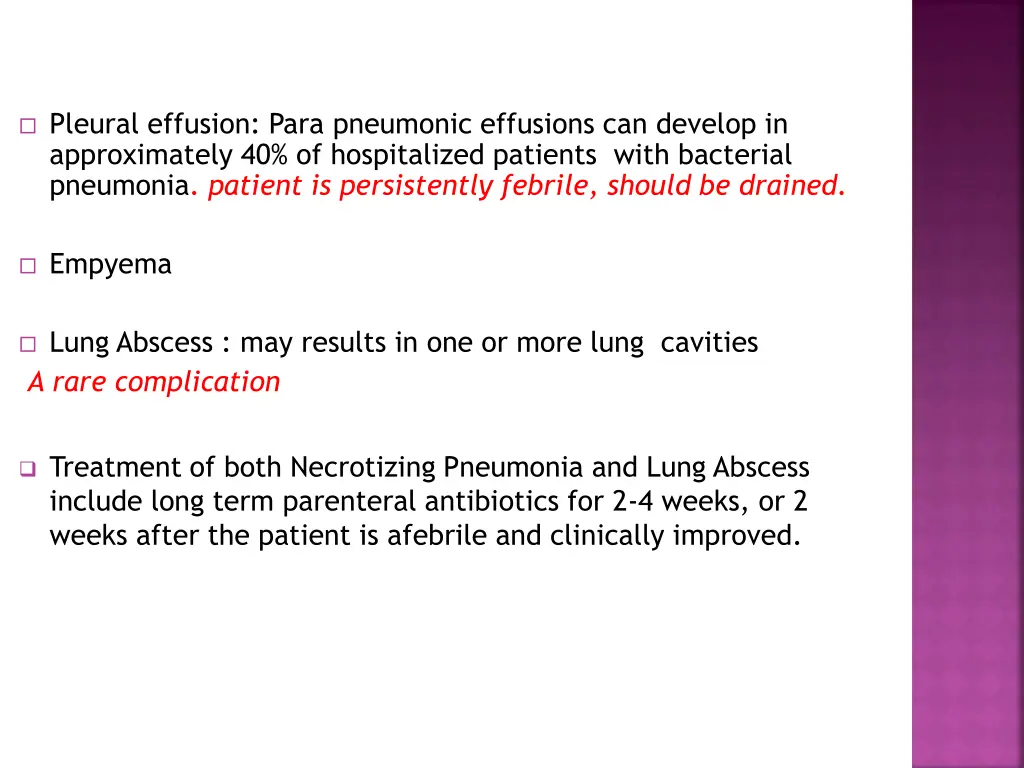 pleural effusion para pneumonic effusions