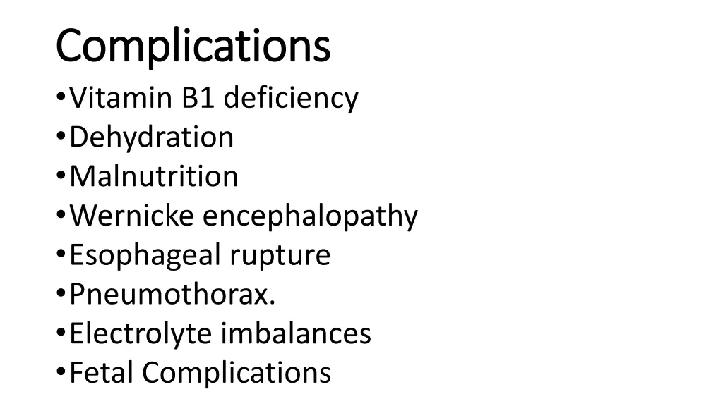 complications complications vitamin b1 deficiency