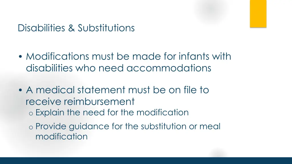 disabilities substitutions