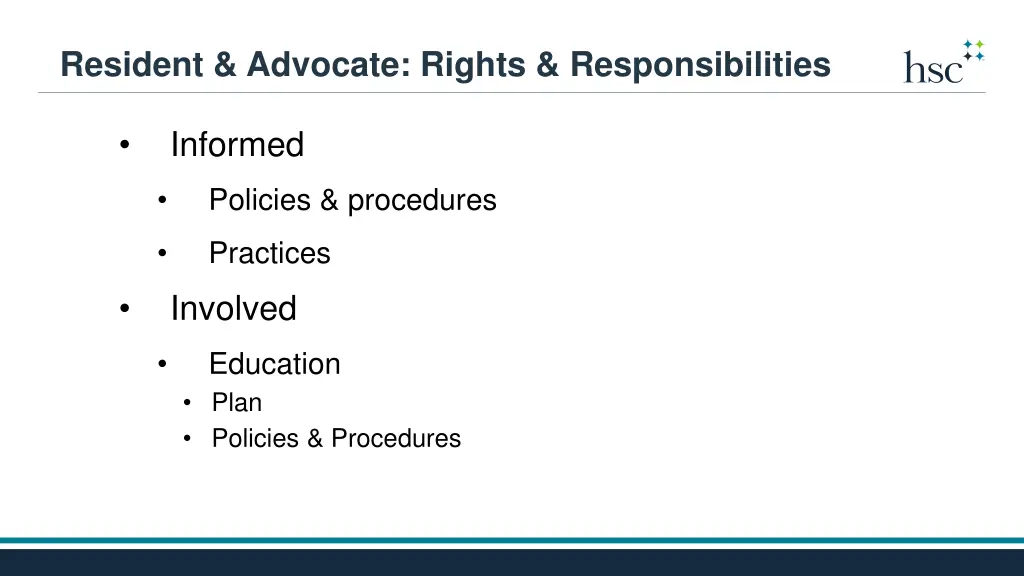 resident advocate rights responsibilities