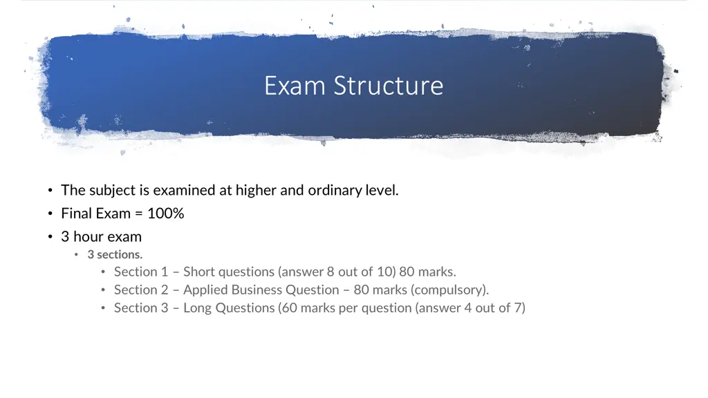 exam structure