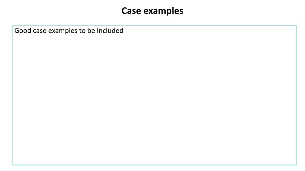 case examples