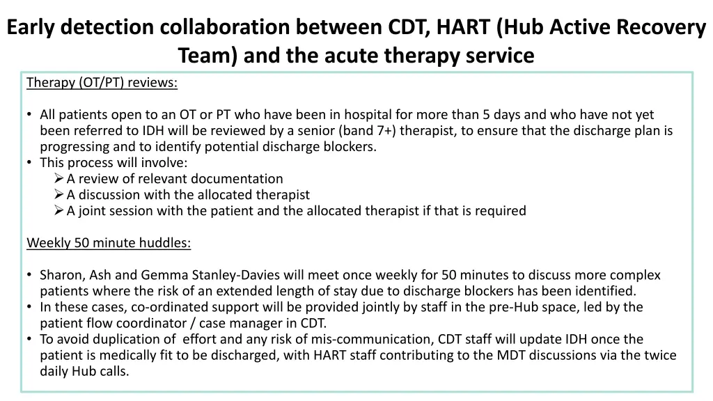 early detection collaboration between cdt hart